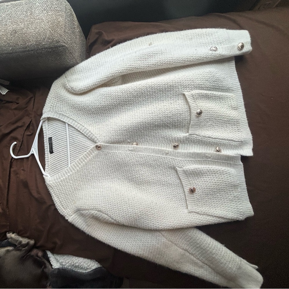 Cozy White Cardigan Sweater